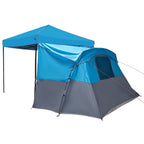 Camping-Zelt-Set mit Dach 2 pcs Blau Taffeta und Stoff