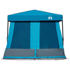 Camping-Zelt-Set mit Dach 2 pcs Blau Taffeta und Stoff