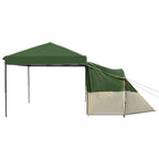Camping-Zelt-Set mit Dach 2 pcs Grün Taffeta und Stoff