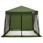 Camping-Zelt-Set mit Dach 2 pcs Grün Taffeta und Stoff