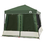 Camping-Zelt-Set mit Dach 2 pcs Grün Taffeta und Stoff