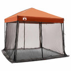 Camping-Zelt-Set 2 pcs Grau und Orange Taffeta und Stoff