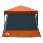 Camping-Zelt-Set 2 pcs Grau und Orange Taffeta und Stoff