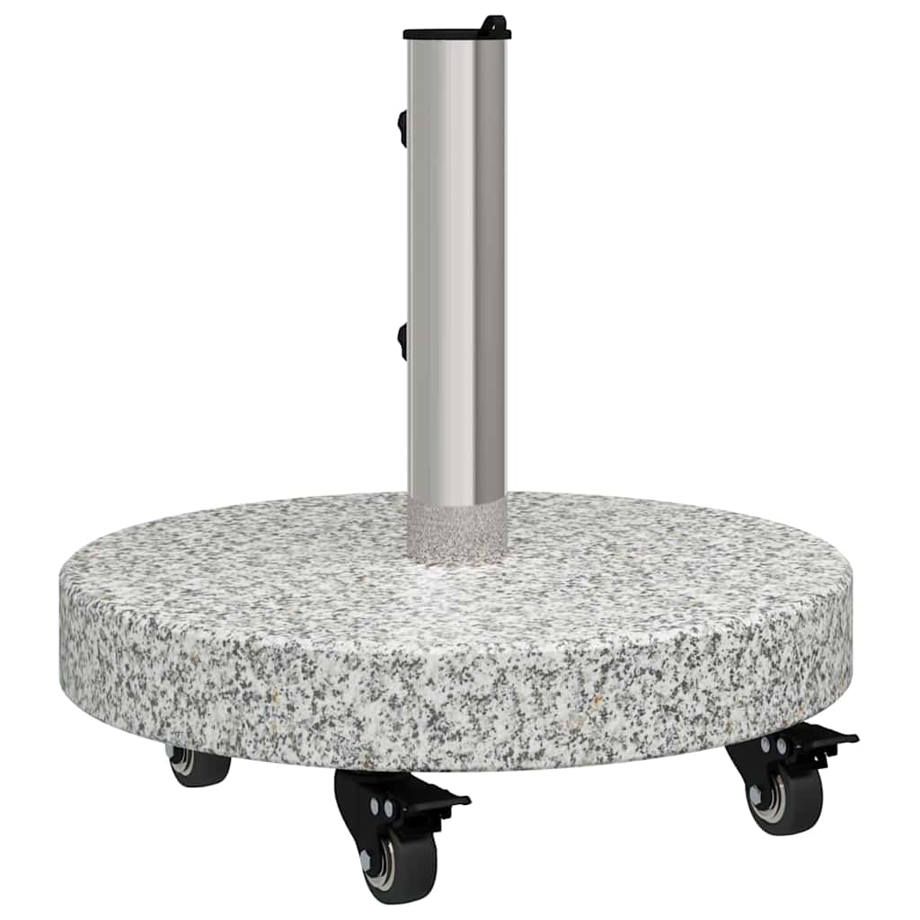 Sonnenschirmständer 29,8kg Grau Granit und Edelstahl Rund