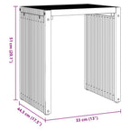 Garten-Beistelltisch 3 pcs Braun 33 x 44,5 x 51 cm