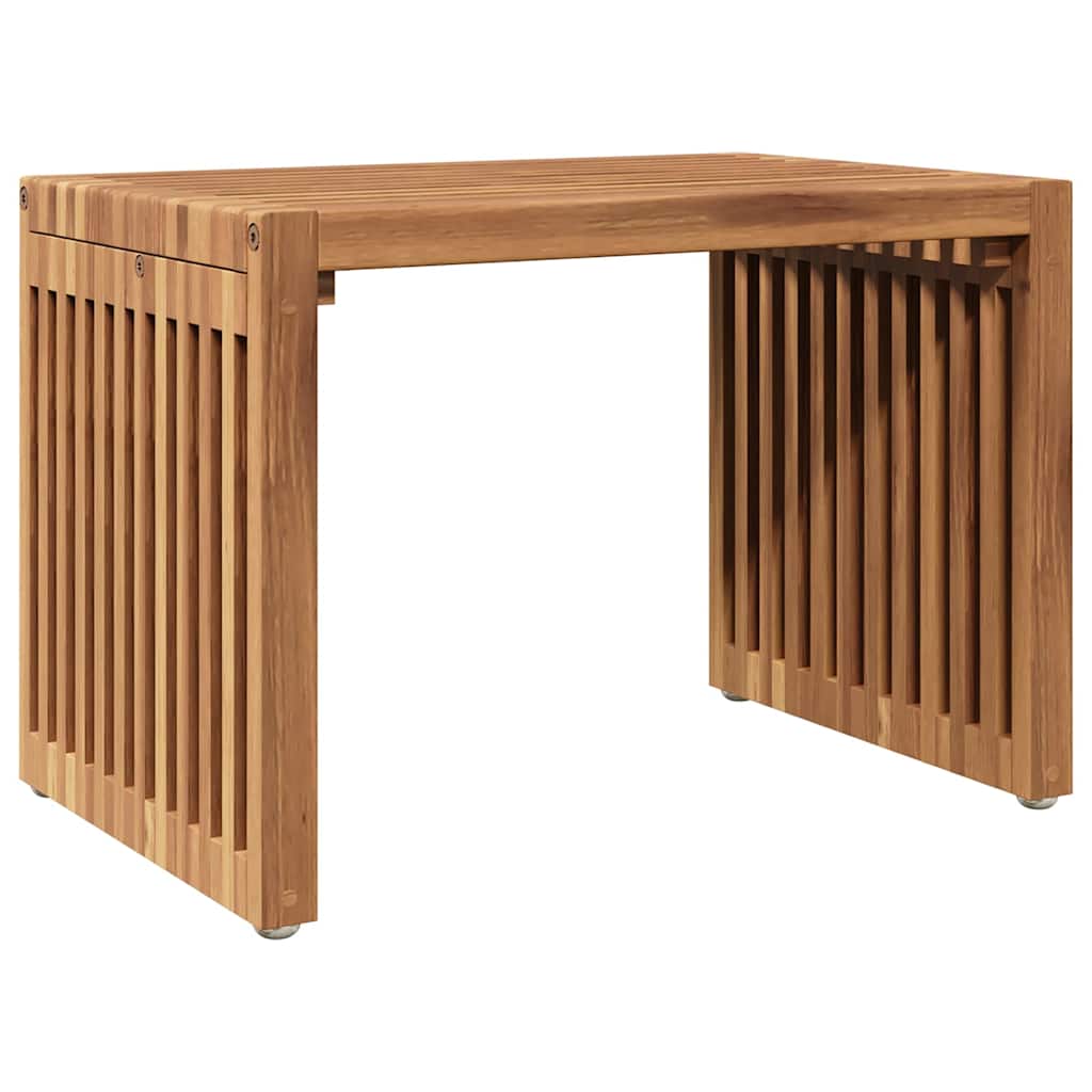 Garten-Beistelltisch Braun 50 x 32,5 x 35 cm Massivholz Teak