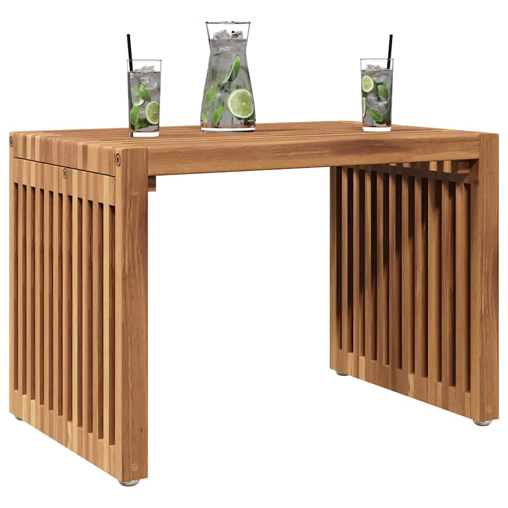Garten-Beistelltisch Braun 50 x 32,5 x 35 cm Massivholz Teak