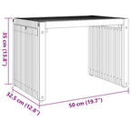 Garten-Beistelltisch Braun 50 x 32,5 x 35 cm Massivholz Teak