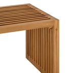 Garten-Beistelltisch Braun 70 x 37,5 x 35,5 cm Massivholz Teak