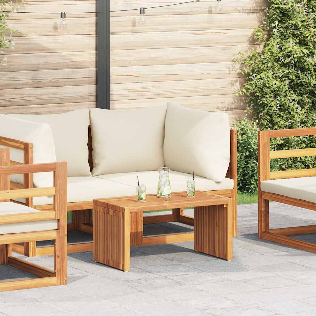 Garten-Beistelltisch Braun 70 x 37,5 x 35,5 cm Massivholz Teak