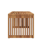 Garten-Beistelltisch Braun 70 x 37,5 x 35,5 cm Massivholz Teak