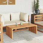 Garten-Beistelltisch Braun 110 x 55 x 35,5 cm Massivholz Teak