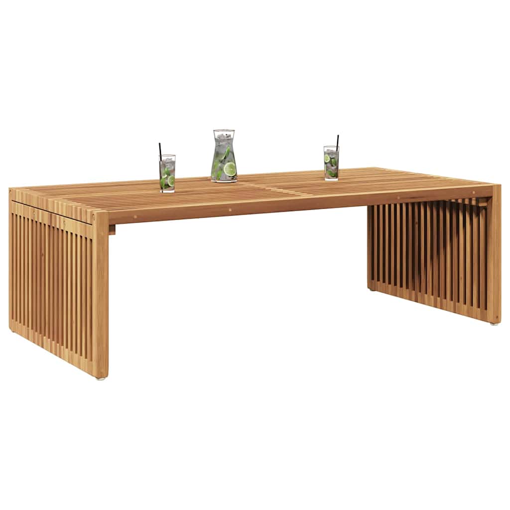 Garten-Beistelltisch Braun 110 x 55 x 35,5 cm Massivholz Teak