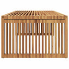 Garten-Beistelltisch Braun 110 x 55 x 35,5 cm Massivholz Teak