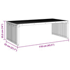 Garten-Beistelltisch Braun 110 x 55 x 35,5 cm Massivholz Teak