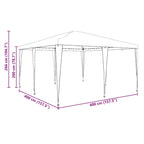 Party-Zelt Blau 400 x 400 x 266 cm Polyethylen und Stahl