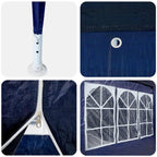 Party-Zelt Blau 400 x 400 x 266 cm Polyethylen