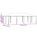 Party-Zelt Anthrazit 800 x 400 x 266 cm Polyethylen und Stahl