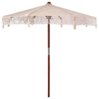 Macrame Sonnenschirm Creme 252,5 x 252,5 x 260 cm