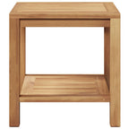 Couchtisch mit Speicher Braun 45 x 45 x 45 cm Massivholz Teak