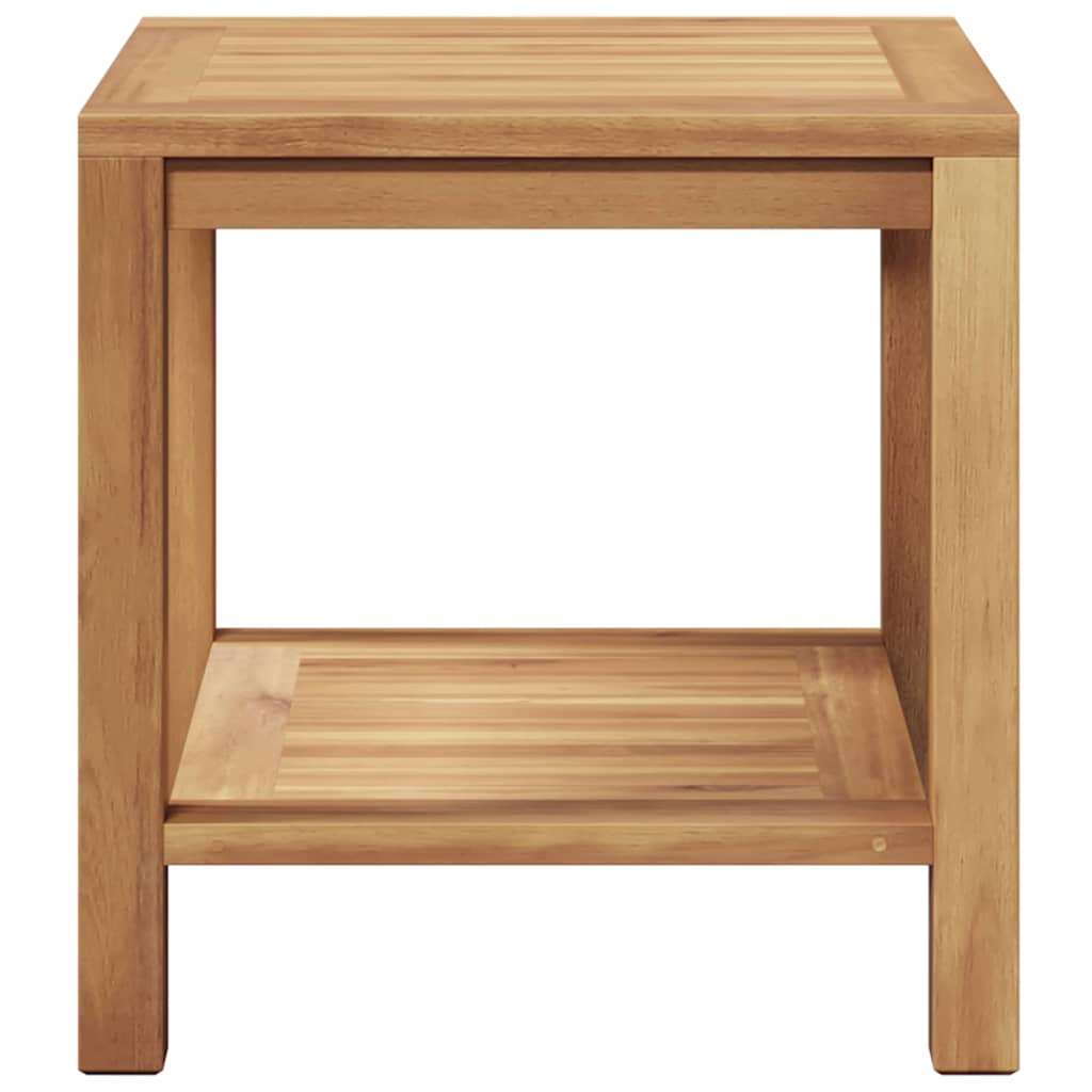 Couchtisch mit Speicher Braun 45 x 45 x 45 cm Massivholz Teak