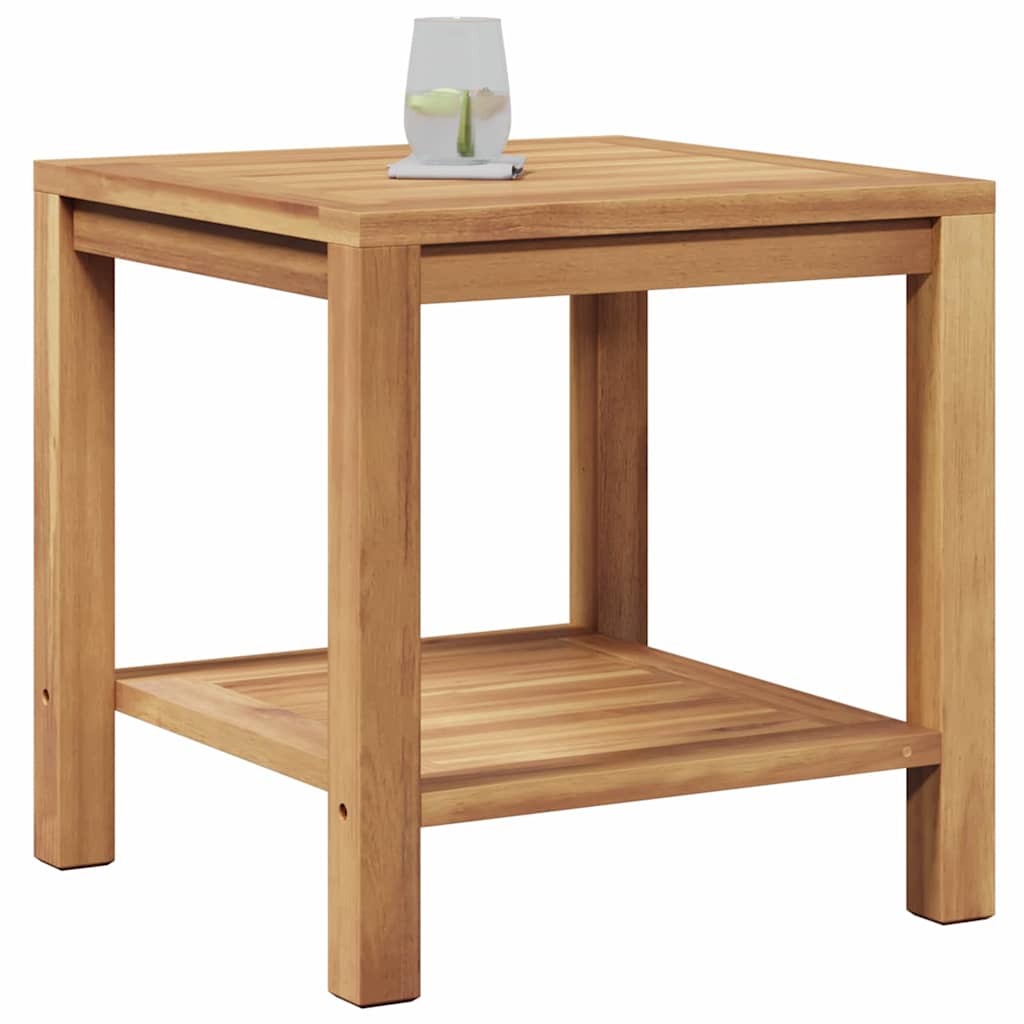 Couchtisch mit Speicher Braun 45 x 45 x 45 cm Massivholz Teak