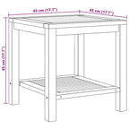 Couchtisch mit Speicher Braun 45 x 45 x 45 cm Massivholz Teak