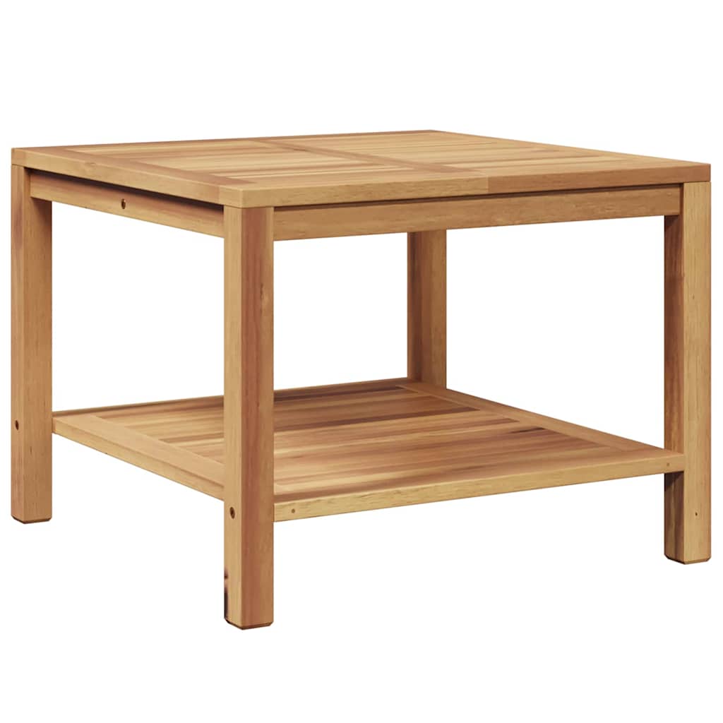 Couchtisch mit Speicher Braun 60 x 60 x 45 cm Massivholz Teak