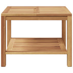 Couchtisch mit Speicher Braun 60 x 60 x 45 cm Massivholz Teak