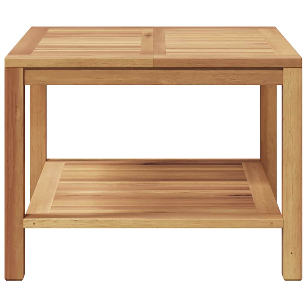 Couchtisch mit Speicher Braun 60 x 60 x 45 cm Massivholz Teak