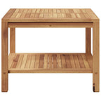 Couchtisch mit Speicher Braun 60 x 60 x 45 cm Massivholz Teak