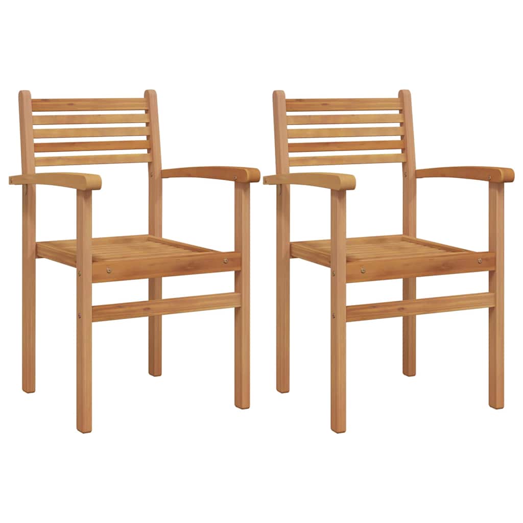 Stuhl 2 pcs Braun 56 x 55 x 90,5 cm Massivholz Teak