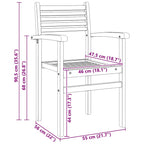 Stuhl 2 pcs Braun 56 x 55 x 90,5 cm Massivholz Teak