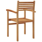 Stuhl 4 pcs Braun 56 x 55 x 90,5 cm Massivholz Teak