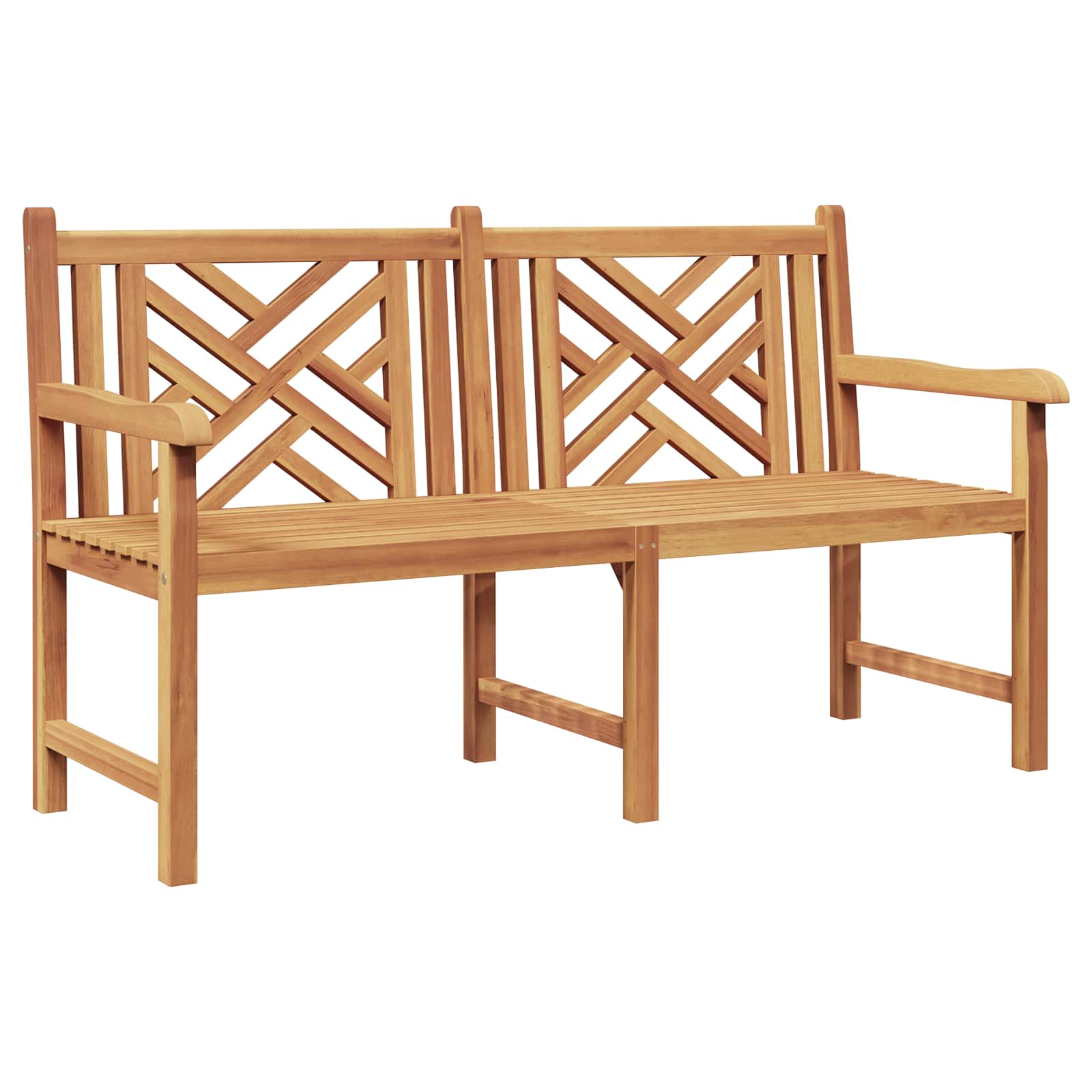Gartenbank 150 x 60 x 90 cm Massivholz Teak
