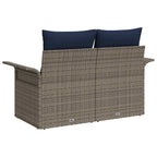 Garten-Sofa mit Kissen 141 x 62 x 69 cm Poly-Rattan