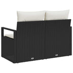 Garten-Sofa mit Kissen 120 x 62 x 69 cm Poly-Rattan