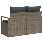 Garten-Sofa mit Kissen 120 x 62 x 69 cm Poly-Rattan