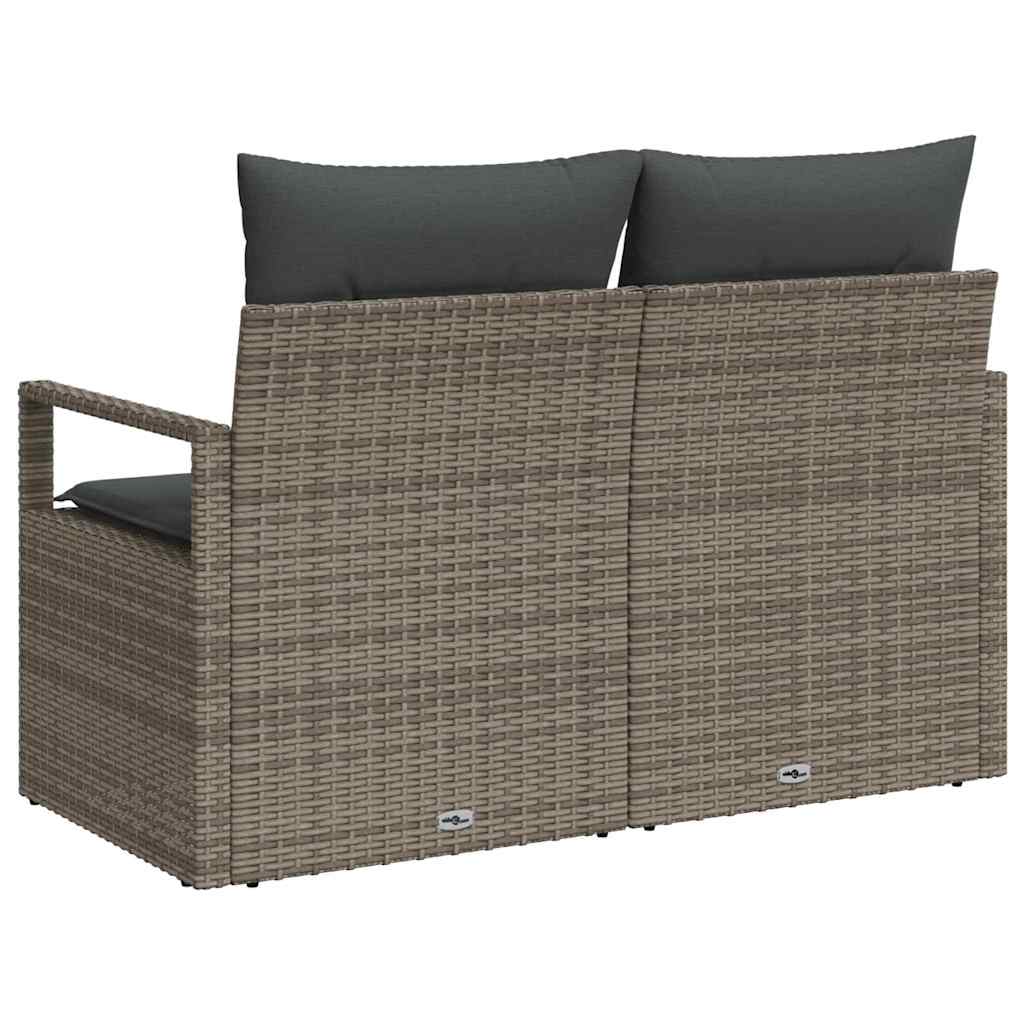 Garten-Sofa mit Kissen 120 x 62 x 69 cm Poly-Rattan