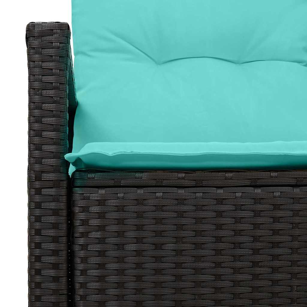 Garten-Sofa mit Kissen 120 x 62 x 69 cm Poly-Rattan