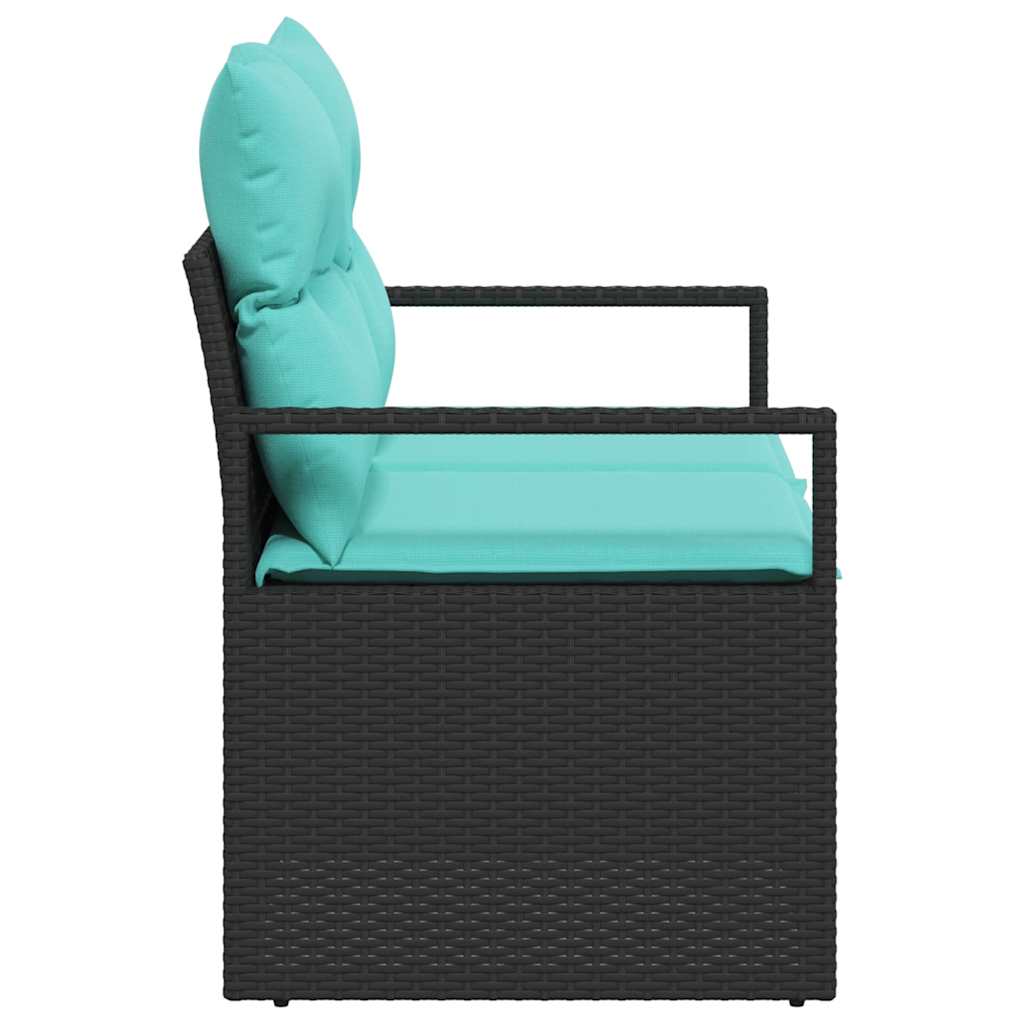 Garten-Sofa mit Kissen 120 x 62 x 69 cm Poly-Rattan