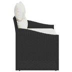 Garten-Sofa mit Kissen 123 x 62 x 69 cm Poly-Rattan