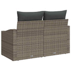 Garten-Sofa mit Kissen 123 x 62 x 69 cm Poly-Rattan
