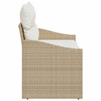 Garten-Sofa mit Kissen 123 x 62 x 69 cm Poly-Rattan