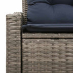 Gartensofa Grau 123 x 62 x 69cm Poly-Rattan