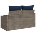 Gartensofa Grau 123 x 62 x 69cm Poly-Rattan