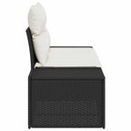 Gartensofa mit Kissen Schwarz 184 x 62 x 69 cm Poly-Rattan
