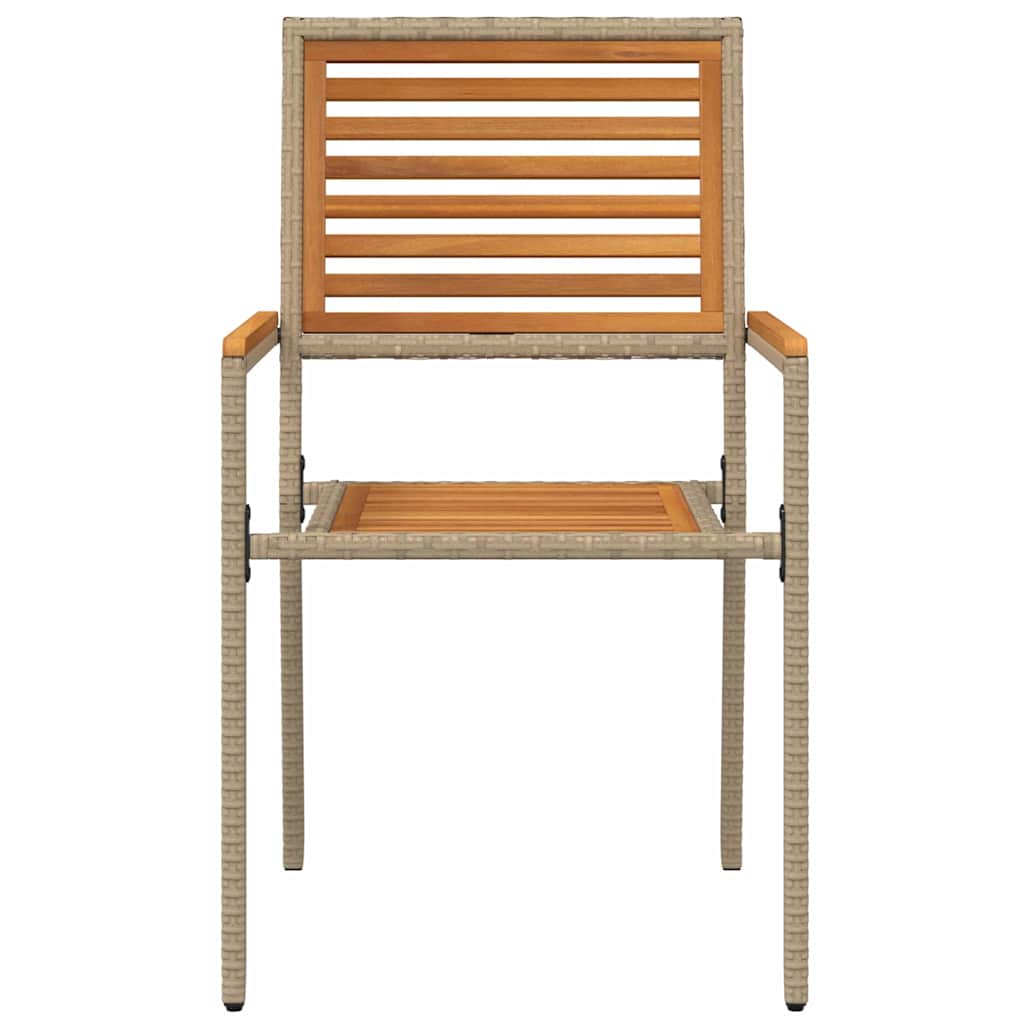 Garten Stapelstühle 2 pcs Braun und Beige 54 x 56 x 90 cm