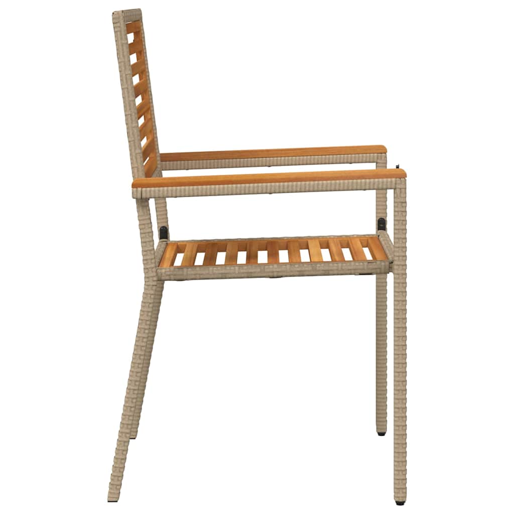 Garten Stapelstühle 2 pcs Braun und Beige 54 x 56 x 90 cm