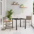 Garten Stapelstühle 2 pcs Grau und Braun 54 x 56 x 90 cm